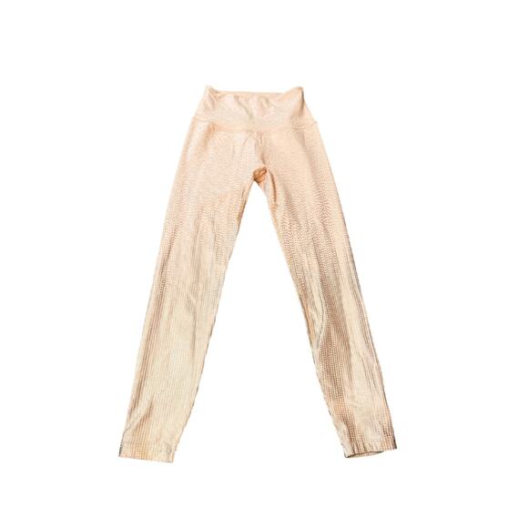 Beyond Yoga Drip Dot High Waisted Midi Legging in Coral Dust Rose Gold Sz M - Picture 2 of 5